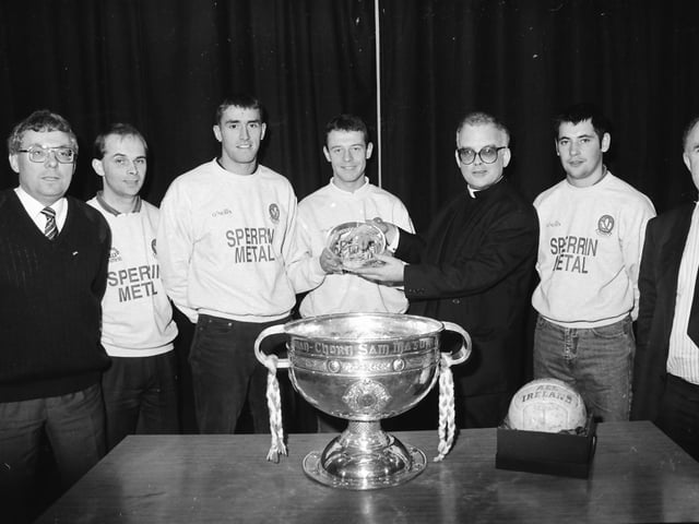 Sam Maguire Cup at St. Columb's College.