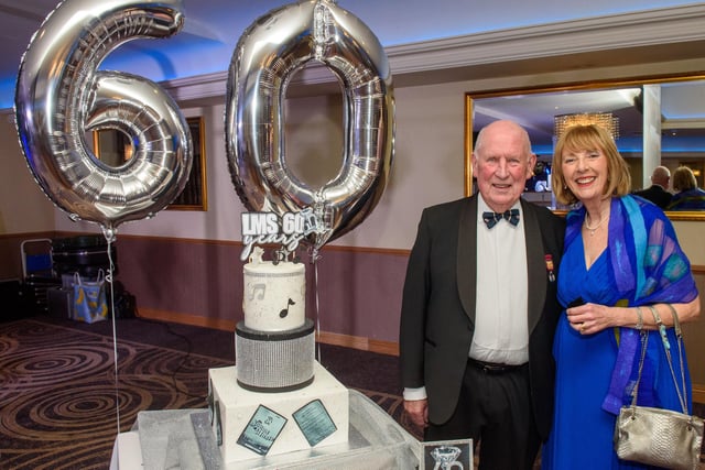 Donald Hill and Judith O’Hare pictured at Londonderry Musical Society’s 60th Anniversary dinner in the White Horse Hotel. Picture Martin McKeown. 14.01.23