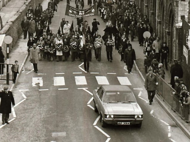Bloody Sunday commemorative ceremonies and march back in January 1976.