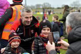 Rory Gallagher poses for a photo after Derry’s victory over Clare on Sunday. Photo: George Sweeney. DER2312GS - 18