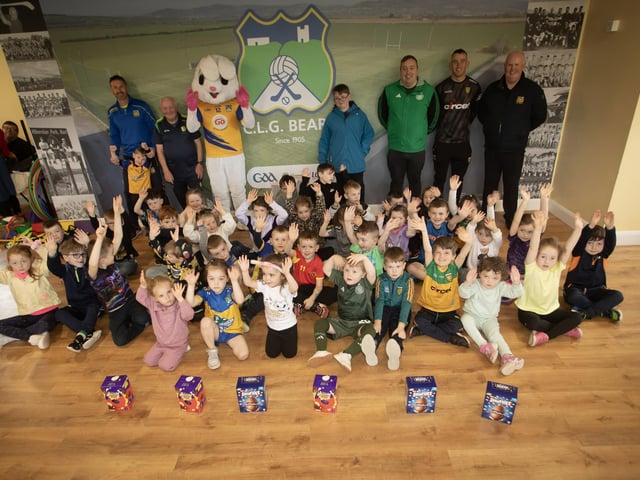 Coaches pictured with some of the younger age group during Easter celebrations on Saturday last.