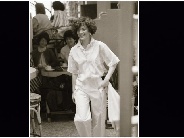 Models pictured wearing the latest fashions at Austins fashion show in Derry's Waterfoot Hotel back in the spring of 1985. Picture: Derry Journal Archive.
