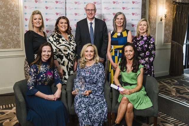Improvement, Innovation and Involvement Award Winner is Early Intervention Team, (Trustwide) pictured with Neil Guckian, Chief Executive, Western Trust and Karen Hargan, Director of Human Resources & Organisation Development.
