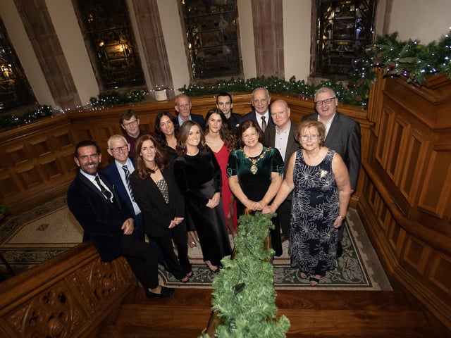 Mayor of Derry City and Strabane District, Councillor Patricia Logue, hosted a sparkling Christmas Charity Ball on Friday evening in the Guildhall. The event was held in aid of the Mayor’s chosen charities, the Foyle Hospice and the Ryan McBride Foundation, and she extended her thanks to all who attended and donated to the two causes.