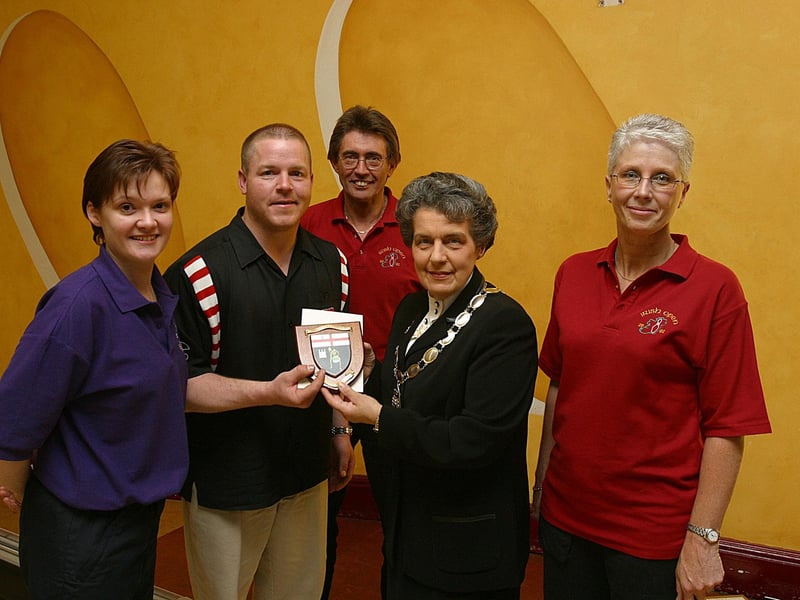 Deputy Mayor Mary Hamilton making a presentation back in 2003.