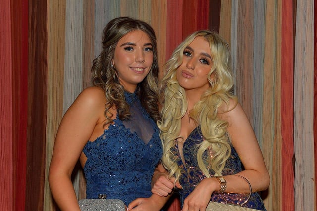 Kayleigh Broughan and Keri Kinsella were at the Crana College Formal held in the Inshowen Gateway Hotel on Friday evening last. Photo: George Sweeney.  DER2239GS – 064 