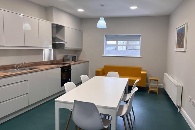 The dining area.