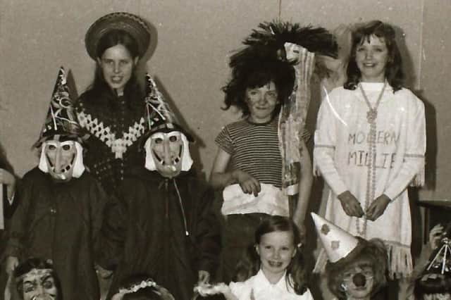 Hallowe'en fancy dress party at Claremont Hall as featured in November 1973.