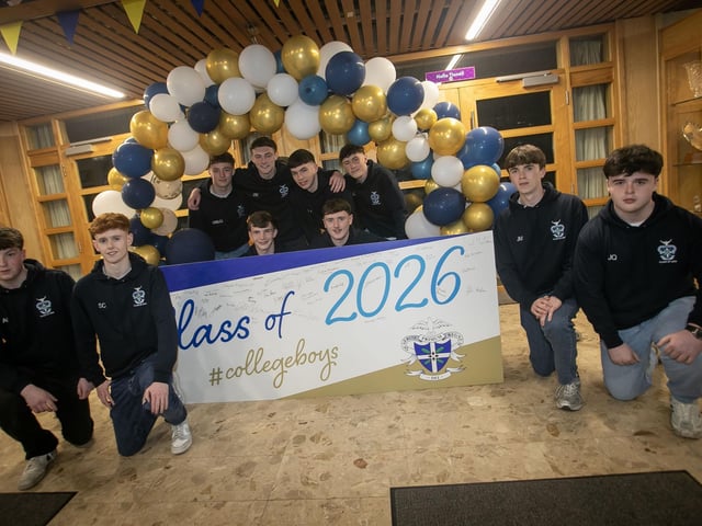 Students from the Class of 2026 pictured after Thursday evening's Valedictory Mass. : .