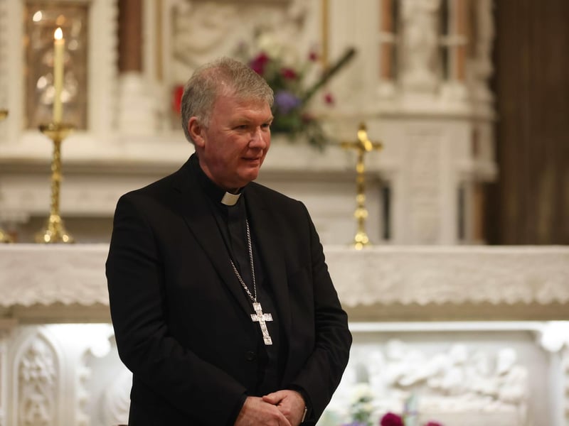 Bishop Niall Coll is introduced at St Eunans’ Cathedral as the appointed Bishop of Raphoe. Photo Brian McDaid. : .