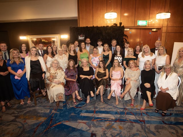 Mrs. Ciara Deane, Principal and her staff pictured at the St. Joseph's Boys School Formal at the City Hotel on Friday night. (Photos: Jim McCafferty Photography)