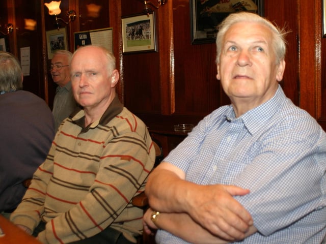Punters enjoying a pint in the Alleyman's a month before it was destroyed in a gas explosion.