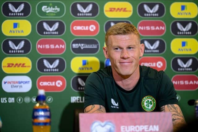 Ireland winger James McClean says no words can describe how he felt when presented with his 100th cap last Monday night.