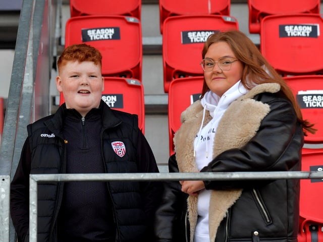 Fans at the Brandywell, on Friday evening, for Derry City’s game against Drogheda United. Photo: George Sweeney. DER2314GS – 28