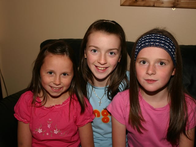 Enjoying the party are left to right Regina Charlene and party girl Jade McClafferty 7463dd : Parties in Derry in July 2005.