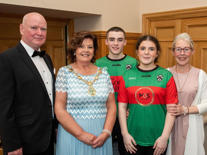 The Mayor Patricia Logue with guests at the Mayor's charity ball.