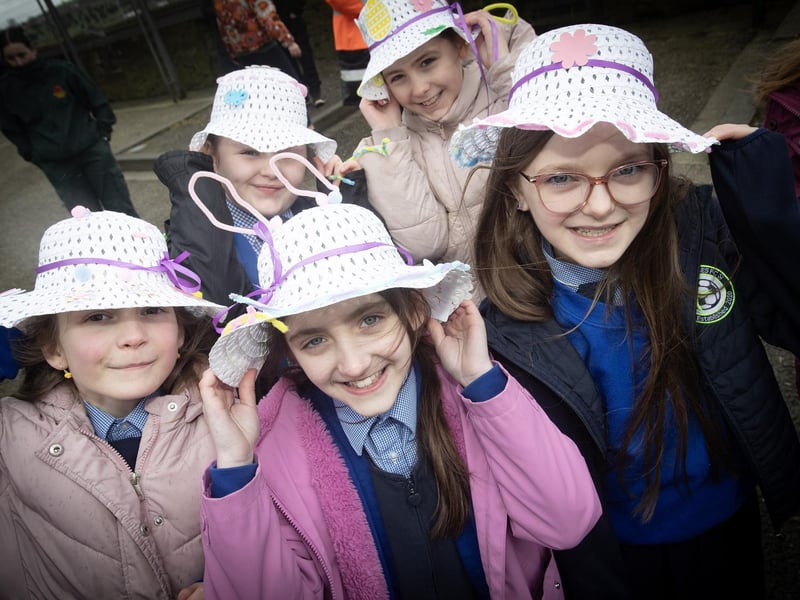 Easter bonnets on show from these Nazareth House PS pupils on Wednesday.