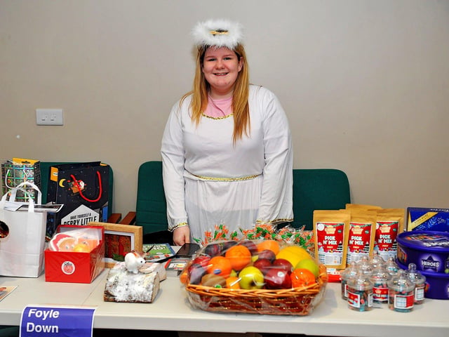 One of the many stalls at the Galliagh Community Response Christmas Craft Fair held in Pio House Parish Centre on Saturday, in aid of Foyle Down Syndrome Trust. Photo: George Sweeney. DER2250GS – 87