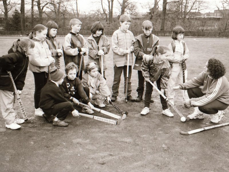 Mini Hockey at St Columb's Park in 1995.