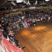 A section of the large attendance at the Jigs and Reels competition at the Plaza Ballroom, Buncrana on Saturday night. The event was in aid of Carndonagh GAA Club.
 DER1016MC034