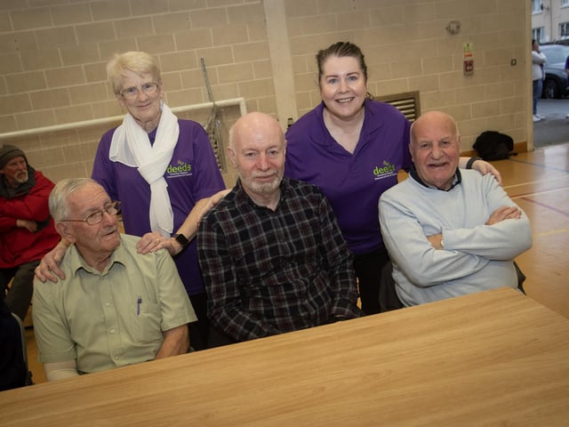 Group pictured enjoying the Mellow Deeds Choir performance at the City of Derry International Choir Festival in Creggan on Friday morning.