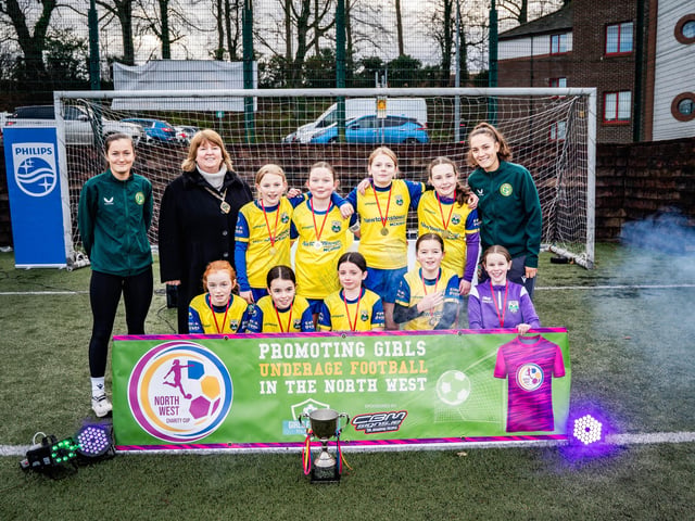 The Aileach FC team which competed at the inaugural North West U12 Charity Cup at Ulster University's Duncreggan Road pitches. (Photo: Rodi Jeerasoo)