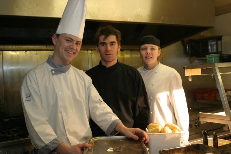 Cooking up a storm in Jackie Mullan's in early 2004