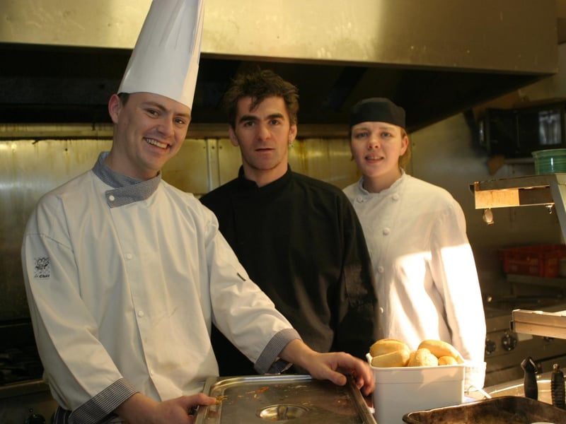 Cooking up a storm in Jackie Mullan's in early 2004