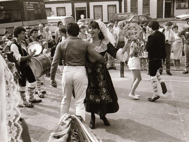 Scenes from festivals in Clonmany, Letterkenny and Derry back in August 1984.