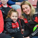 Fans in Celtic Park on Sunday afternoon for Derry's National football League game against Mayo. Photo: George Sweeney