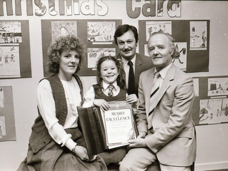Children's Christmas card prizes at Branch Library, Omagh.