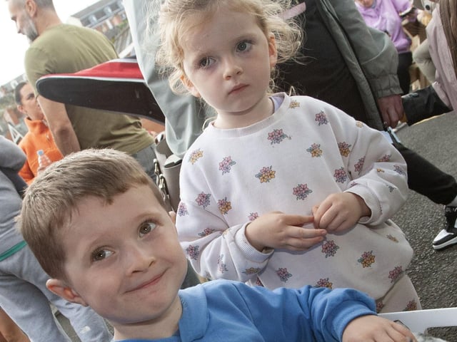 Young Oliver McCartney-Logue at Saturday's BBQ in the Bog.