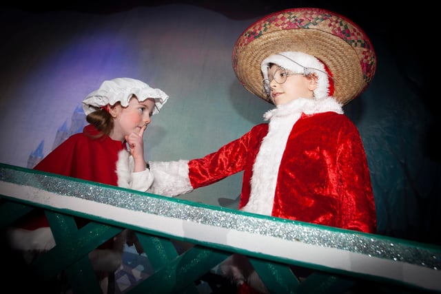 Elle McGee and Aodhan O’Donnell as Mrs and Mr Claus in Sombrero for Santa.