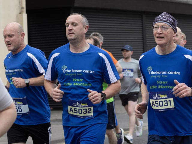 Members of the 'Lifford2' Relay team at the Half Marathon. (Photo: North West Newspix)