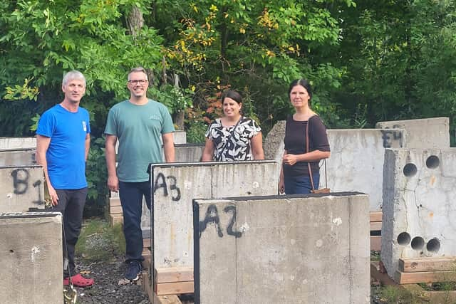 Visiting the site where samples of concrete exposed to weather conditions over a period of time were analysed for degradation.