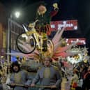The colourful Derry Christmas procession passes through the city centre. Photo: George Sweeney. DER2248GS - 03