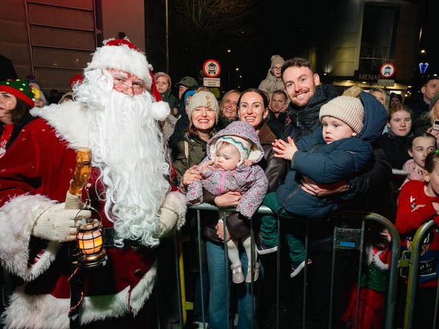 Strabane was packed with festive cheer on Saturday as crowds of visitors wrapped up warm and filled the town centre for the annual Christmas Lights Switch-On.