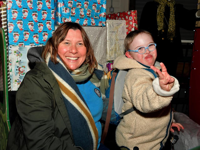 Janeen and Myles enjoyed their visit to the Christmas Wonderland at Destined, organised by the Western Trust Children’s Disability Team and the Destined Team. Photo: George Sweeney
