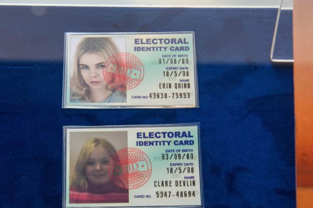 The electoral identity cards used in the finale.