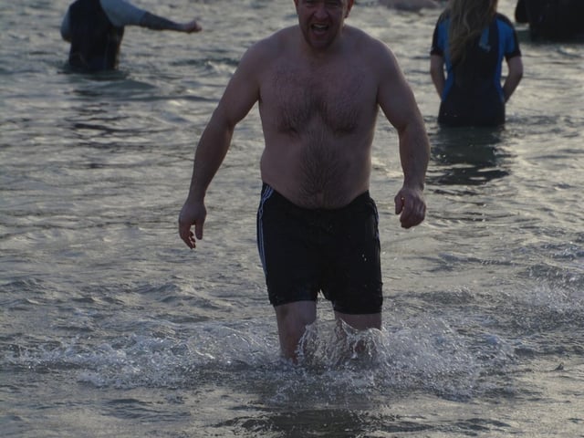 Malin Head Community Christmas Day Swim at Portmor Beach.