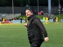 Derry City manager Ruaidhri Higgins salutes the fans at the end of the game against KuPs. Photo: George Sweeney. DER2330GS -