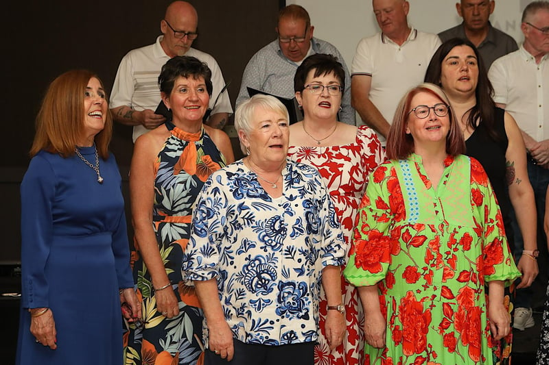 Members of Hive Cancer Support joint choir performing on the night. (Photo - Tom Heaney, nwpresspics)