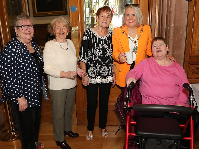 Mayor Sandra Duffy with from left, Katie Wright, Margaret Duffy, Sylvia Bowstead and Barbara Carlin. (Photo - Tom Heaney, nwpresspics)