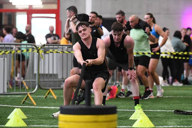 Competitor in the Hyrox Fitness Challenge held at Sean Dolans GAC last year. Photograph: George Sweeney
