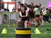 Competitor in the Hyrox Fitness Challenge held at Sean Dolans GAC last year.  Photograph: George Sweeney