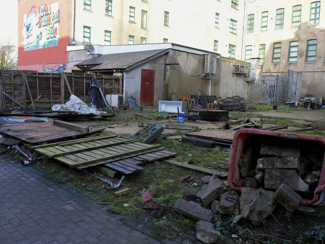 Damage from Storm Isha on Sackville Street. Photo: George Sweeney