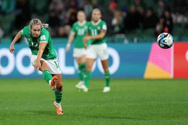 Lily is one the names which makes the list. Pictured is Lily Agg of Republic of Ireland in action during the FIFA Women's World Cup Australia & New Zealand 2023 Group B match between Canada and Ireland at Perth Rectangular Stadium on July 26, 2023 in Perth, Australia. (Photo by Paul Kane/Getty Images)