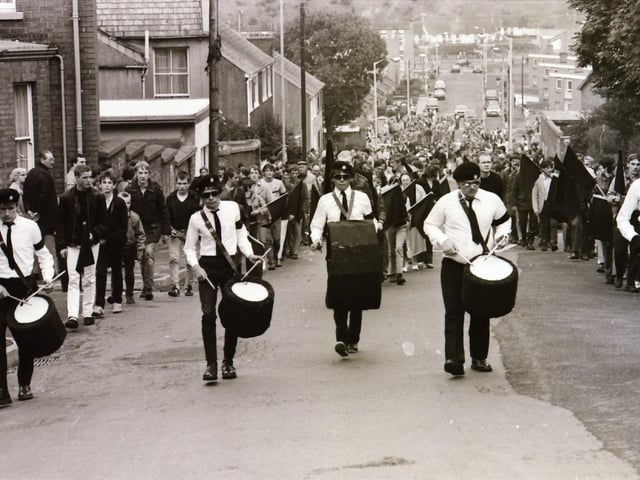 A march under way back in August 1984.