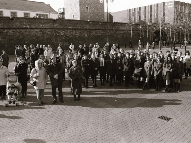 Peace Vigil at the Guildhall during 1996.