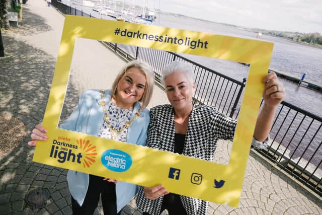 Mayor Sandra Duffy with Leeanne Doherty from HURT launching the 2023 walk.
